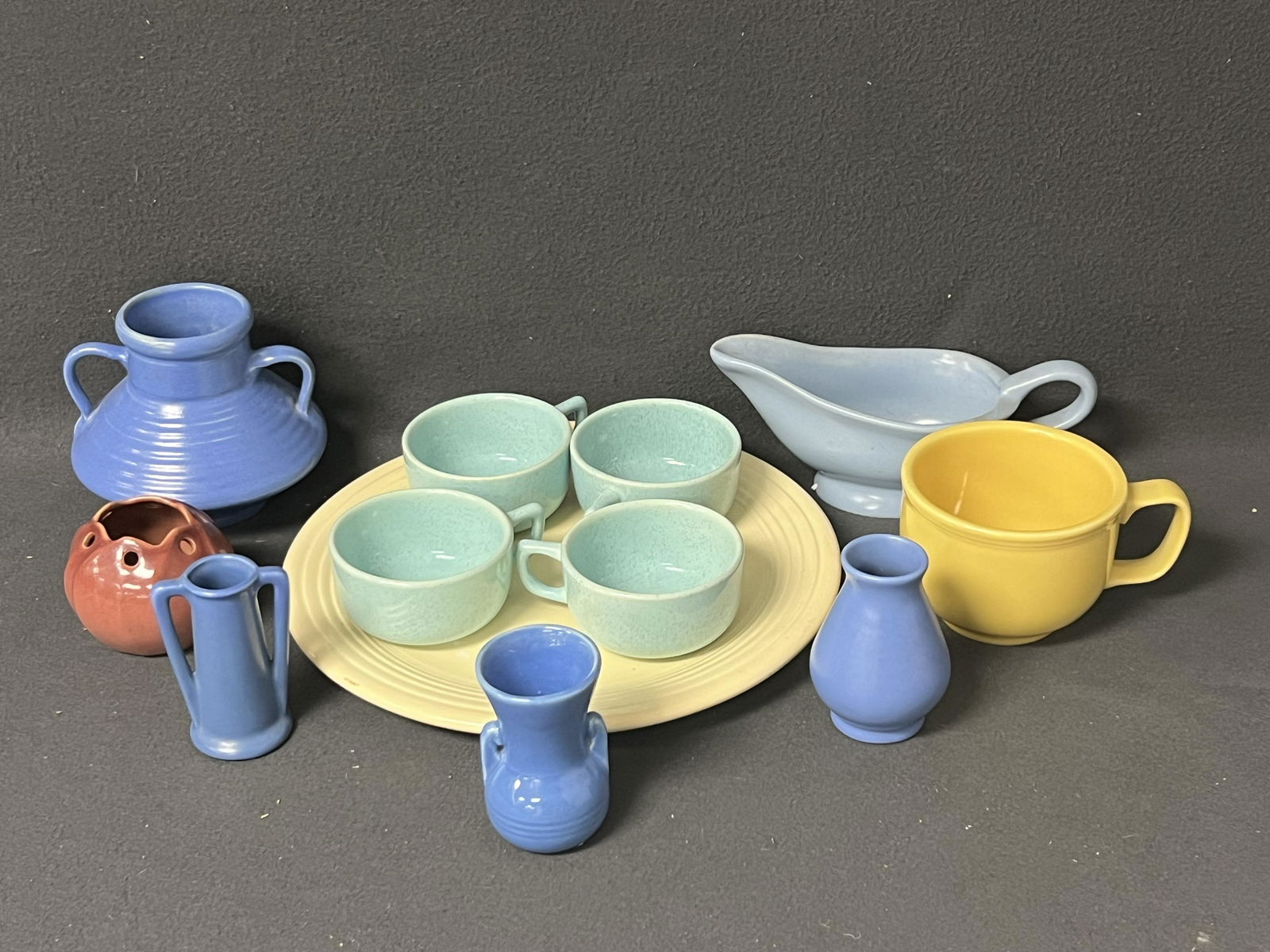 Asst Pottery, Platter, Vases, Gravy, More - Bauer , Libbey + More (1 of 10)