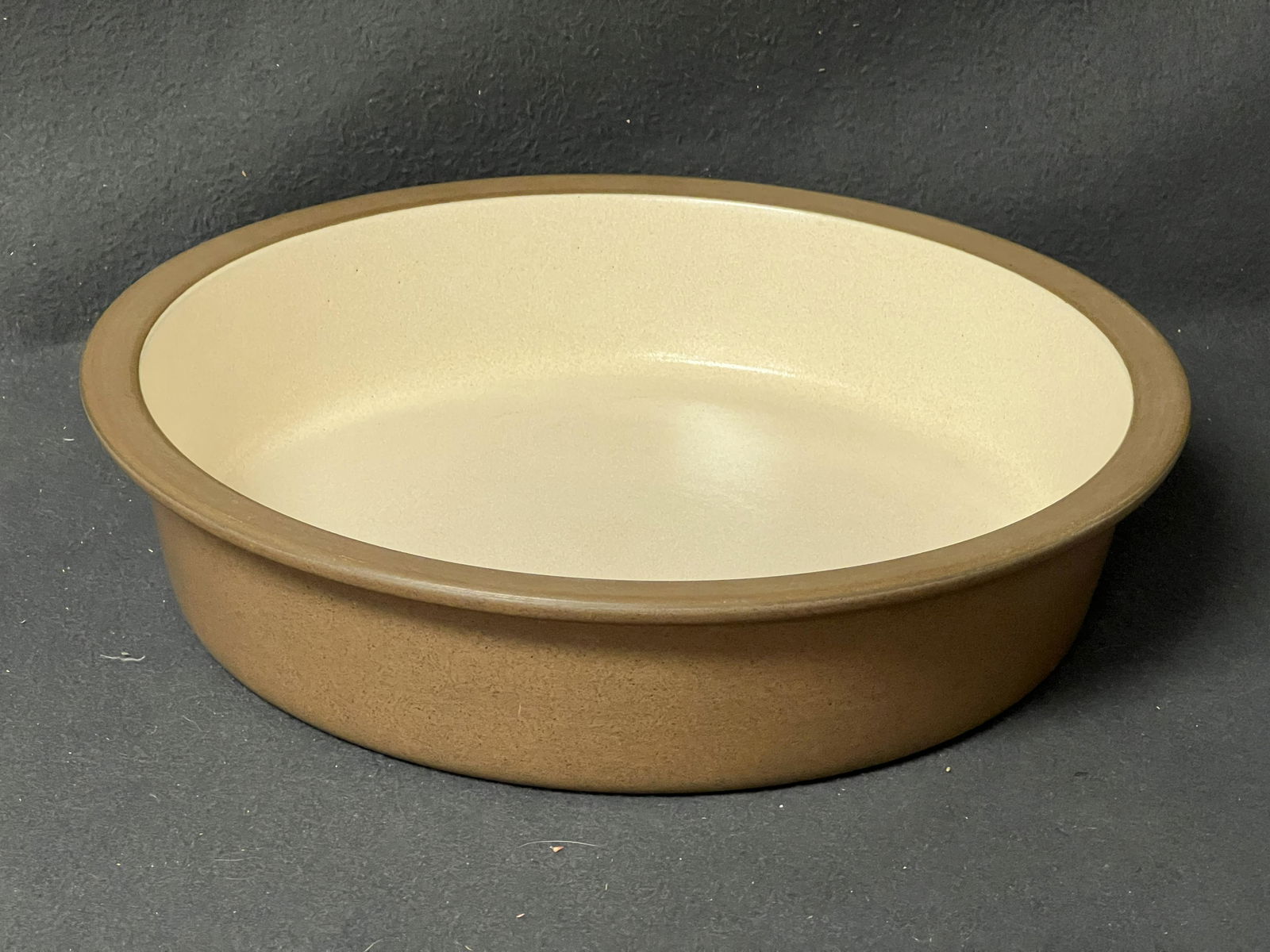 Heath Ceramics Mid Century Rimmed Bowl 14.5'' - Casserole/ Bowl in Sandstone + Brown Colors (1 of 3)
