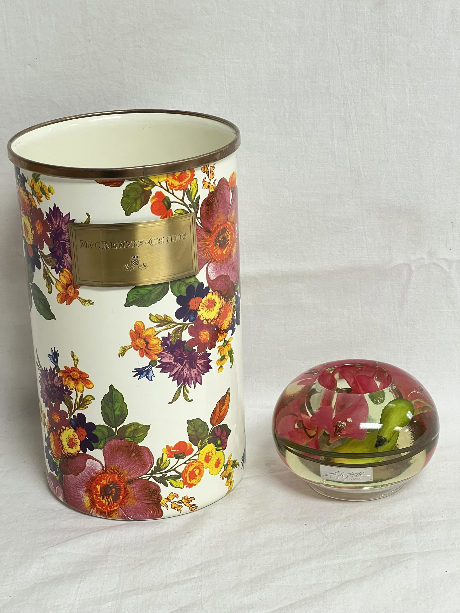 MacKenzie Childs + Emilio Robba Items - MacKenzie Childs Utensil Holder 5'' x 8.5'' + Emilio Floral (1 of 7)