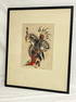 Woody Crumbo American Indian SilkScreen Print - Titled ''Dancer'' Framed 17'' x 21'' , Sight 8.5'' x