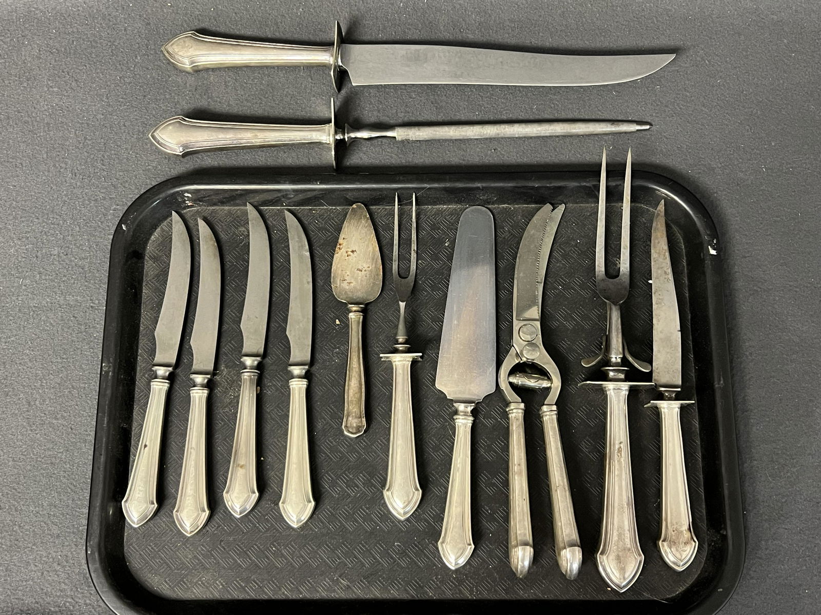 Sterling Handled Knives, Shears + Carving Set - 12pcs Sterling Handled w/ Stainless Blade Items , (1 of 3)