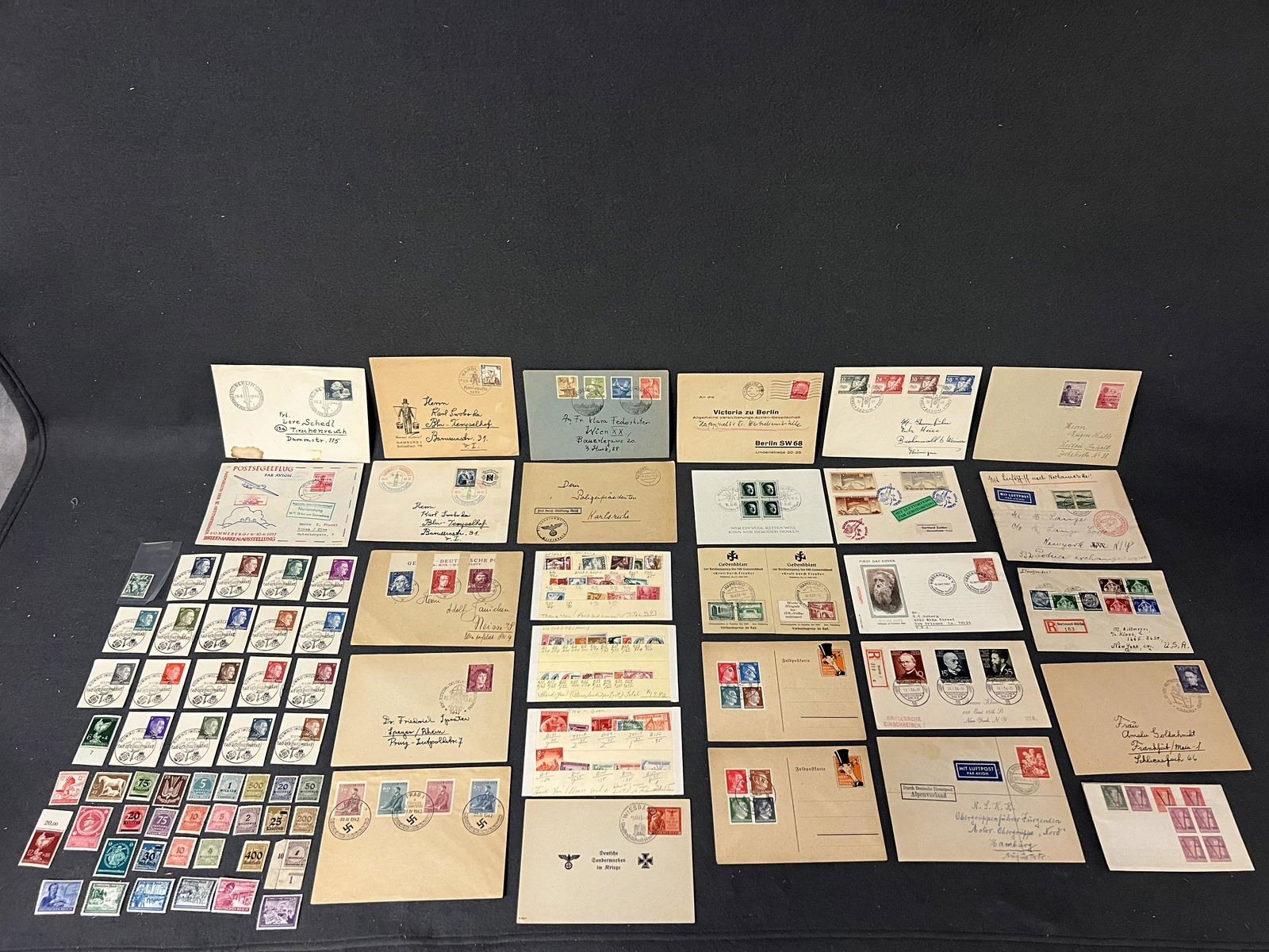 Lot Vtg German Military Postcards, Stamps - (10)Vtg German Stamps w/ Info Sheet, (16)Postcards, (1 of 20)