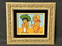 Xavier Cugat Oil of ''Love Not War'' , Signed - Oil on Canvas Board, Framed 18'' x 16'' , Sight