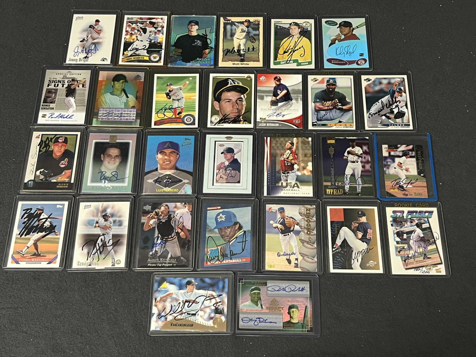 (29)Autographed+Auto Baseball Trading Cards - Rookies + More - P.Martinez, J.Kendall, D.Tartabull, (1 of 11)