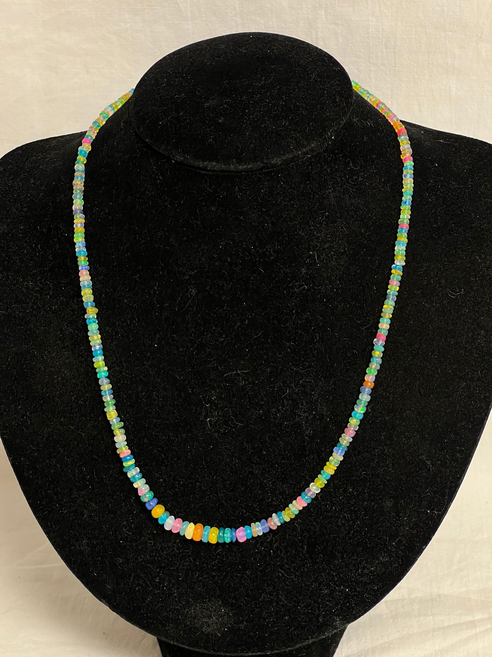 Sterling Silver Opal Necklace 18''L (1 of 3)