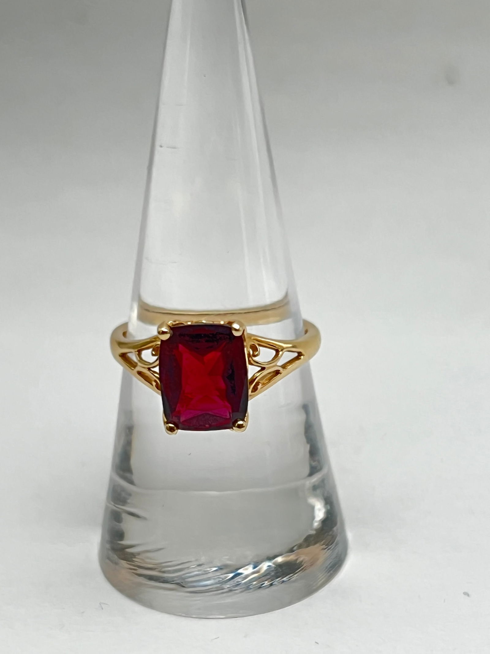 14K Yellow Gold Tourmaline Ring, Total 3.05g, Sz 7 (1 of 4)