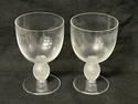 Pr Lalique Langeais Stemware 3'' x 4.75''