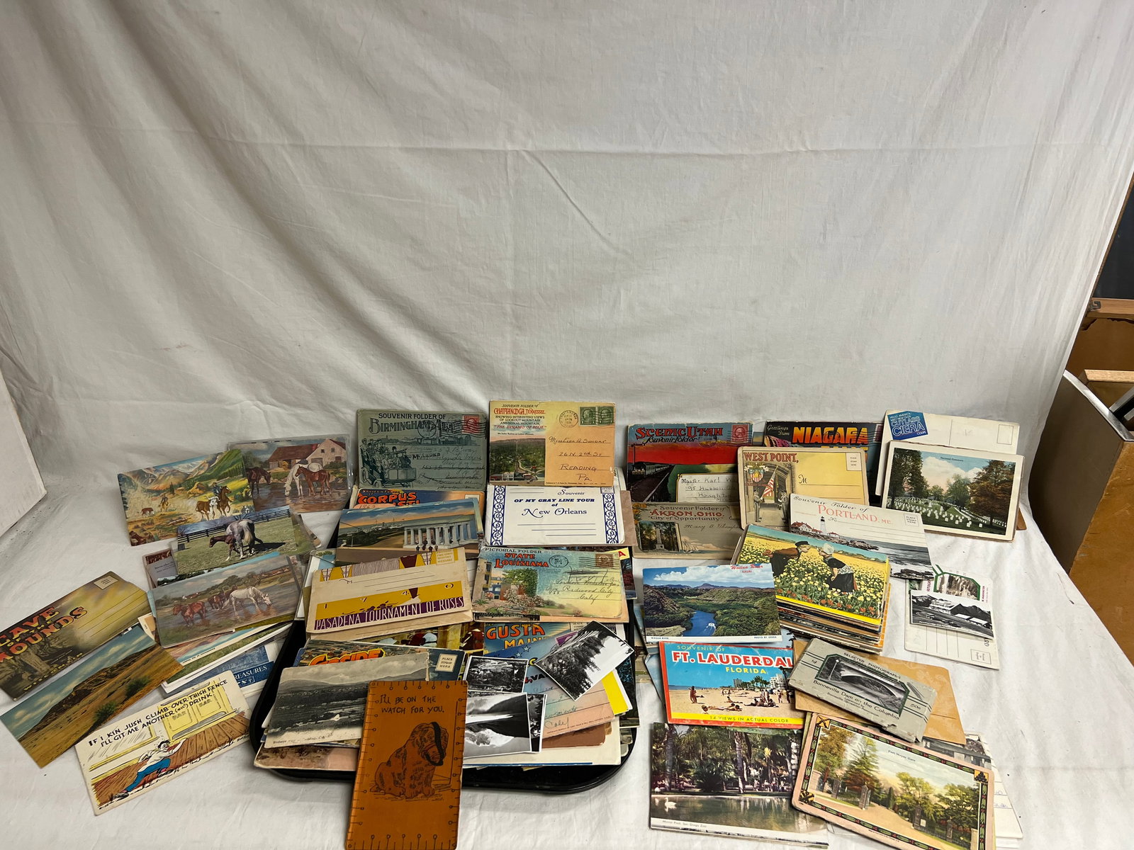 Vintage US Postcard Folders + Postcards (1 of 7)