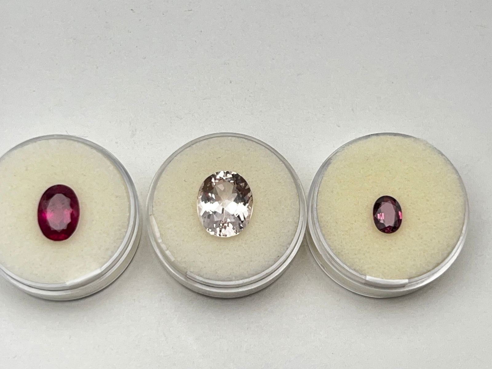 Morganite, Sapphire + Tourmaline Gemstone - 5.77ct Oval Cut Morganite, 2.45ct Rose Tourmaline, .92ct (1 of 4)