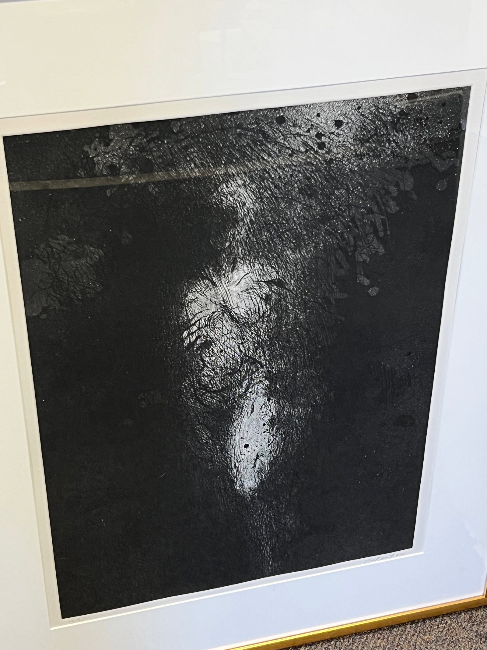 Charles Eckart Signed Etching #d 12 / 25 - Professionally Framed & Matted 27'' x 34'' (1 of 4)