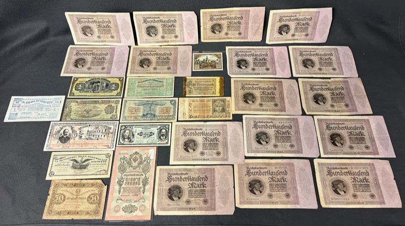 (29)Atq / Vtg Russian, Mexican, German Paper Money-  Asst Denominations & Condition (1 of 14)