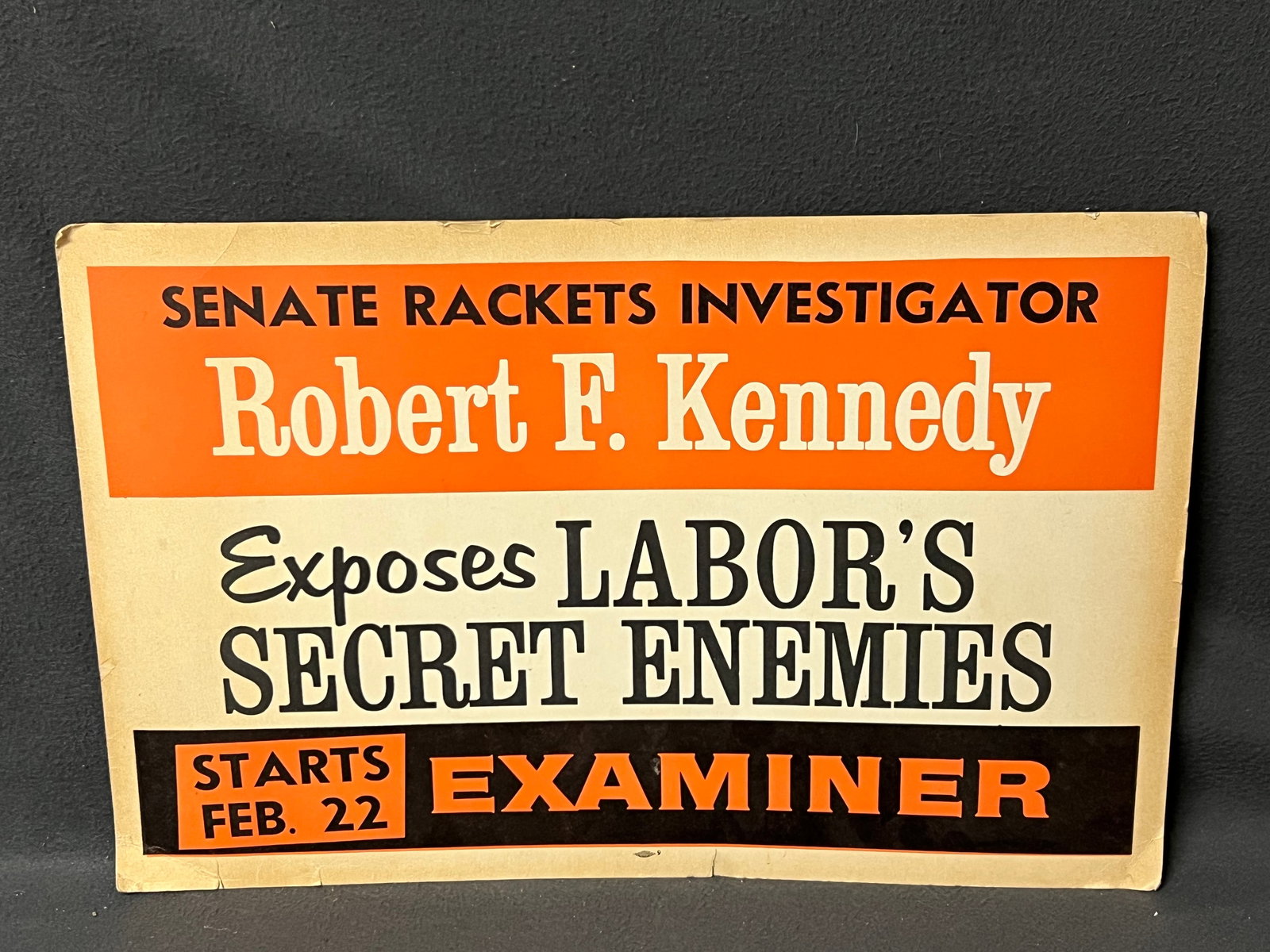 1960s Robert F. Kennedy Political Poster 21.25'' x 13.75'' (1 of 4)