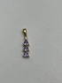 10K Gold Tanzanite Diamond Pendant .75''L