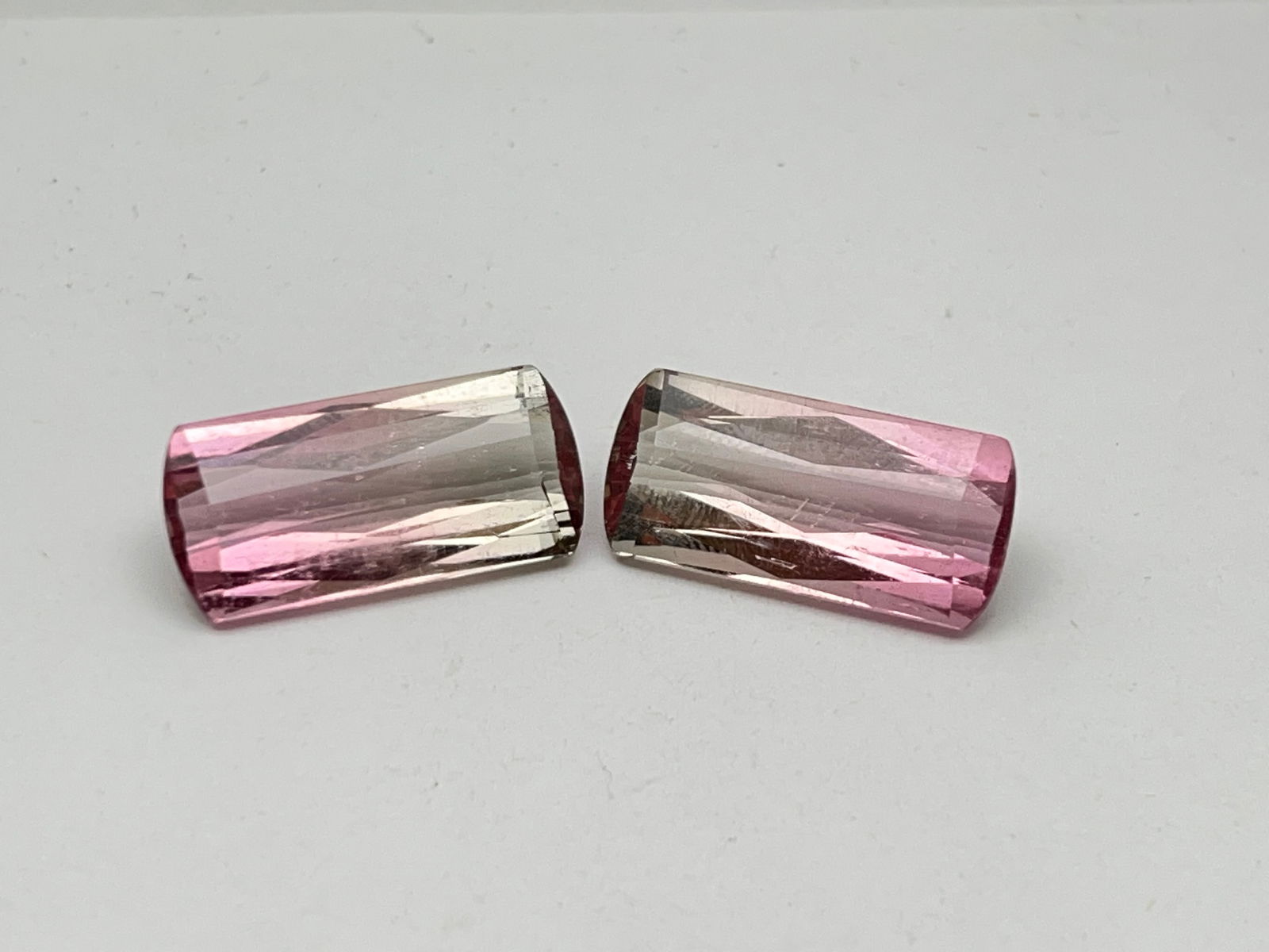66.35cts Total- Bi Color Pink Tourmaline Stones - (2)Stones Total 13.28g - From Jewelers Estate (1 of 3)