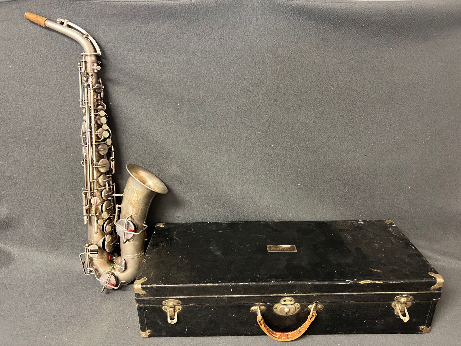 Vtg Buescher True-Tone Alto Saxophone, Case - Serial #212698 , Matching Case (Pre-Owned, Used, See (1 of 12)