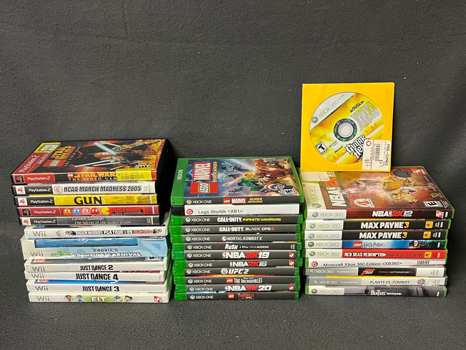 33 XBOX ONE/ 360, PS2, Nintendo Wii Games - (12)XBOX ONE, (10)XBOX 360, (6)Wii (5)PS2 (Pre-Owned, (1 of 4)