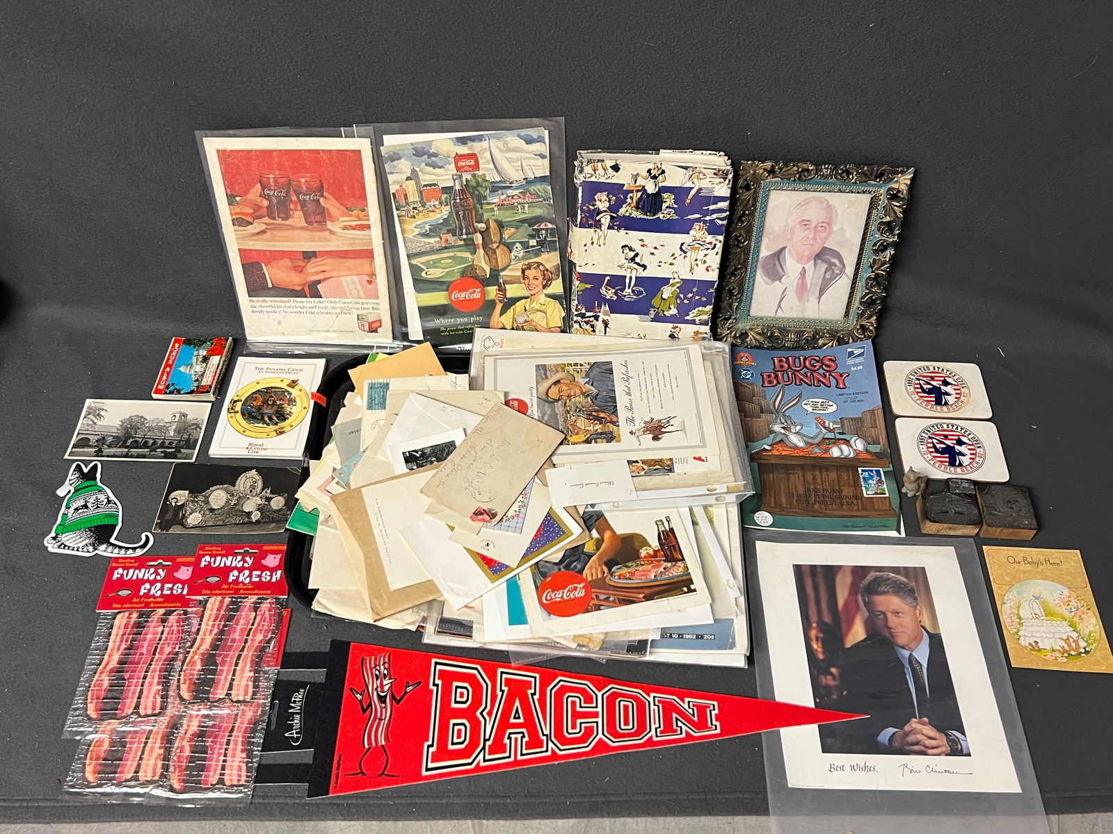 Atq/ Vtg Ephemera, Ads,Cards, Photos,More - Postcards, Greeting Cards, Pebble Beach US Open Coasters (1 of 9)