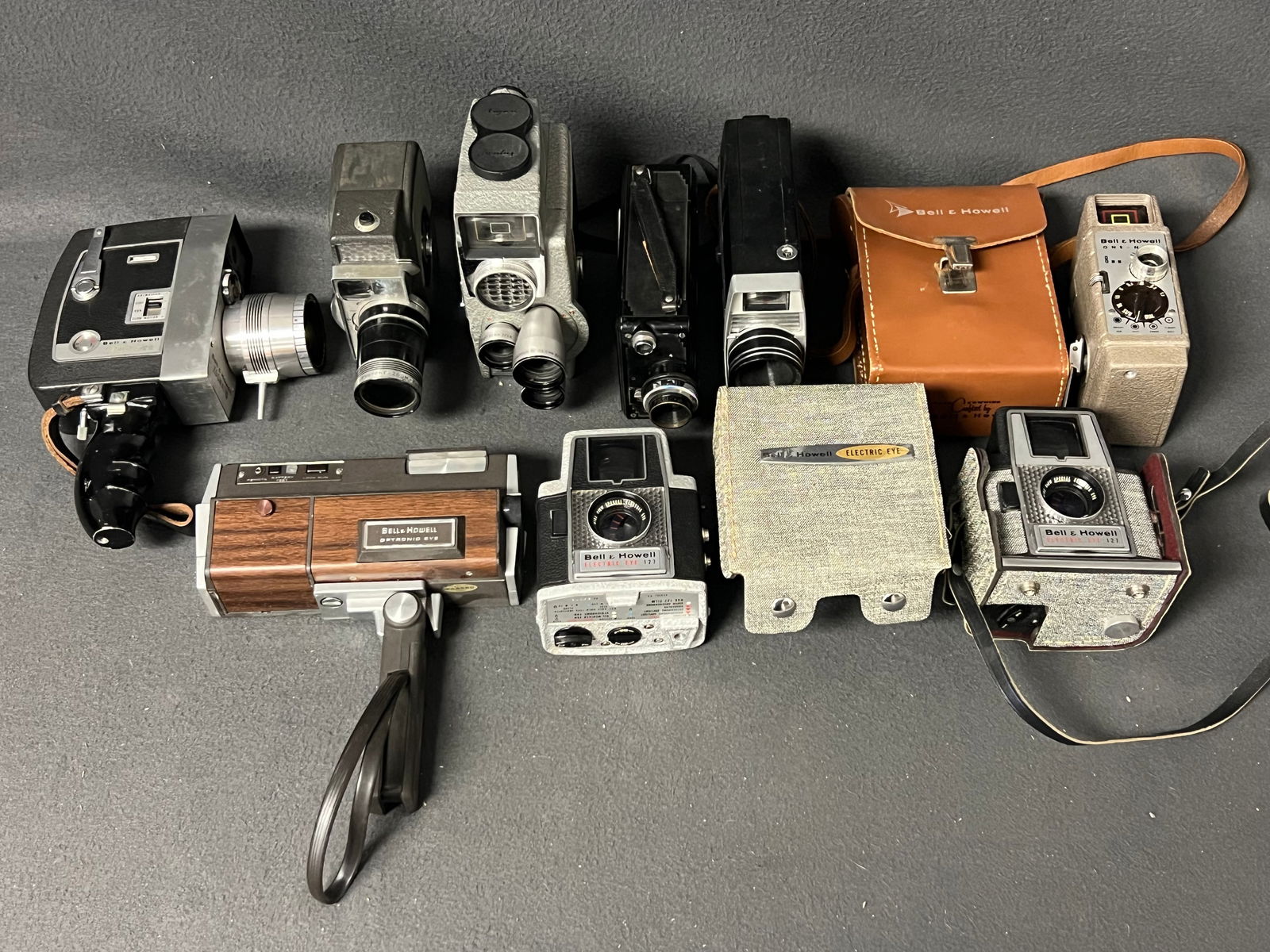 (9)Vintage Movie Cameras by Various Makers - Bell & Howell Director Series, (2)Electric Eye 127, (1 of 15)