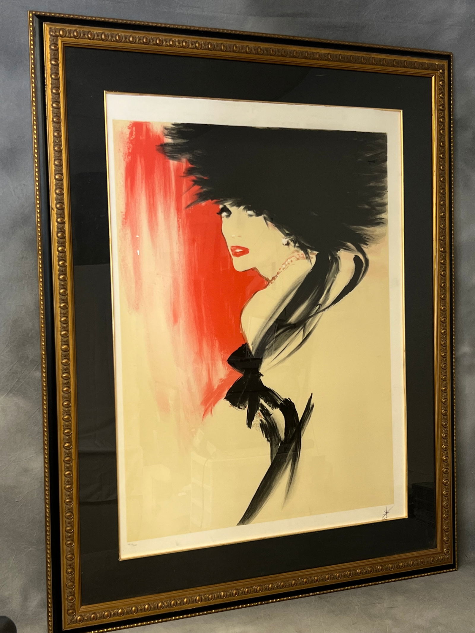 Rene Gruau Signed Ltd Ed Lithograph w/ COA - (Gruau 1909-2004) - Lithograph in Color on Woven Paper, (1 of 5)