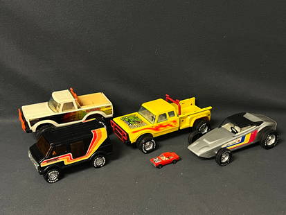 Vtg Press Steel Trucks- Buddy L , Nylint - 1975 Matchbox Car, Buddy L Van, 3 Nylint - Race Car, The: Vtg Press Steel Trucks- Buddy L , Nylint - 1975 Matchbox Car, Buddy L Van, 3 Nylint - Race Car, The Buzzard, Mud Monster