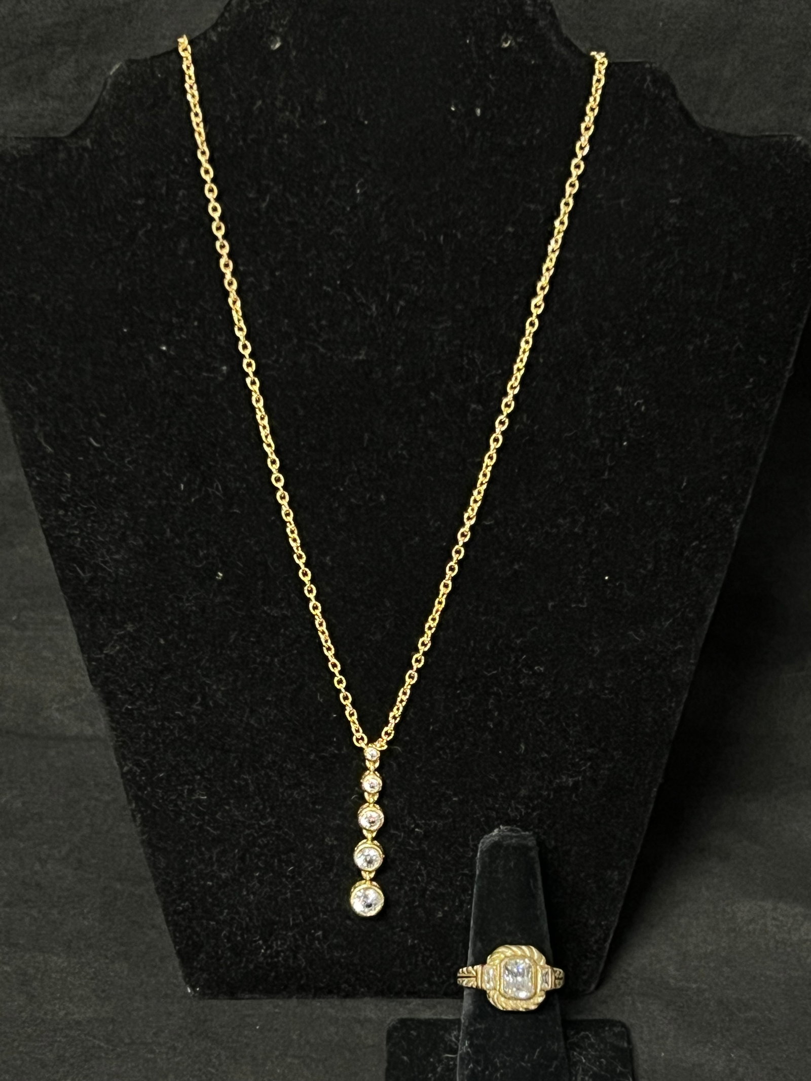 Judith Ripka Sterling 20''L Necklace, Ring Sz 7 - New Old Stock w/ Original Boxes (1 of 7)