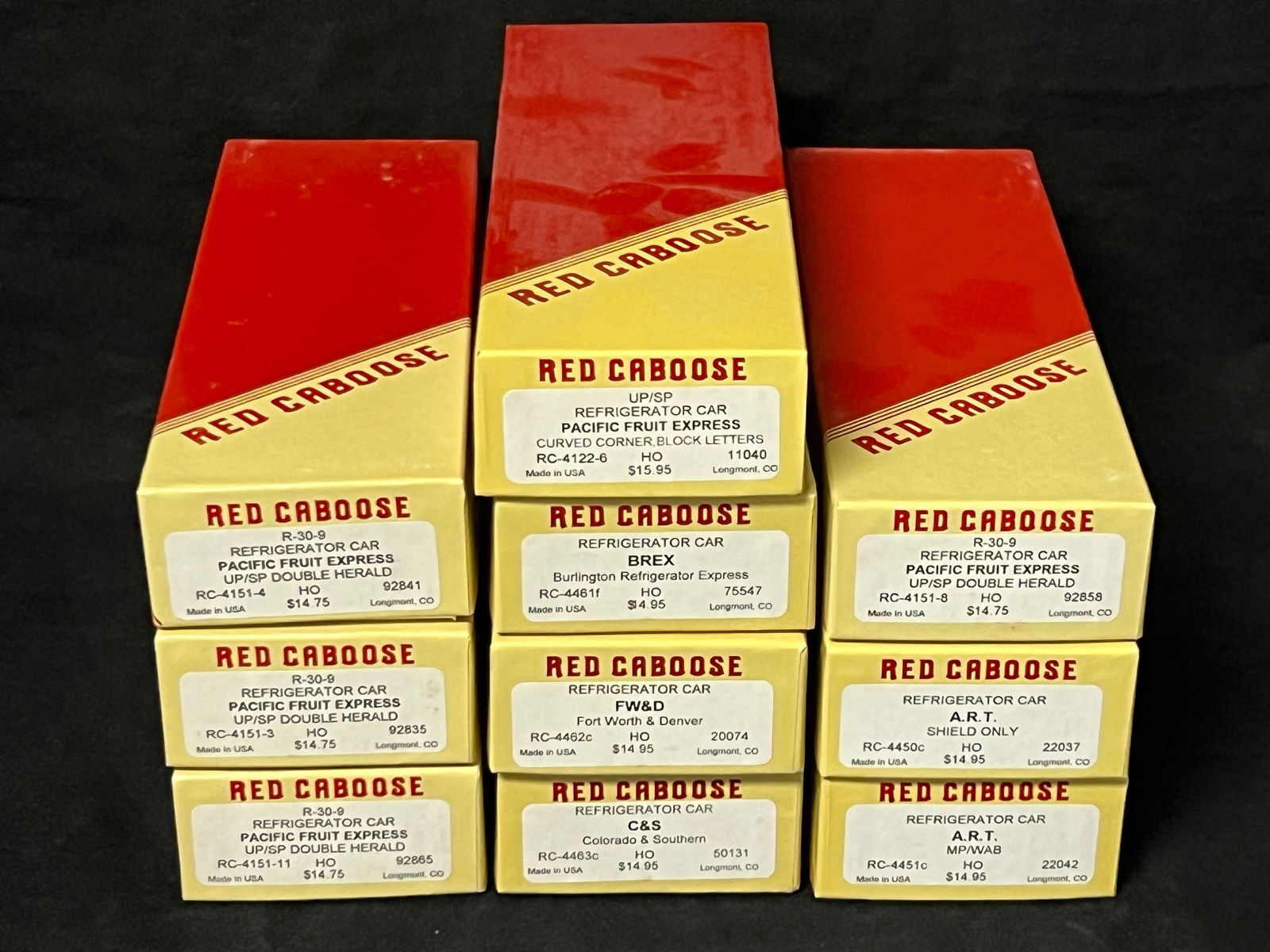 (10)Red Caboose HO Train Model Train Kits NOS - New Old Stock w/ Boxes (1 of 3)