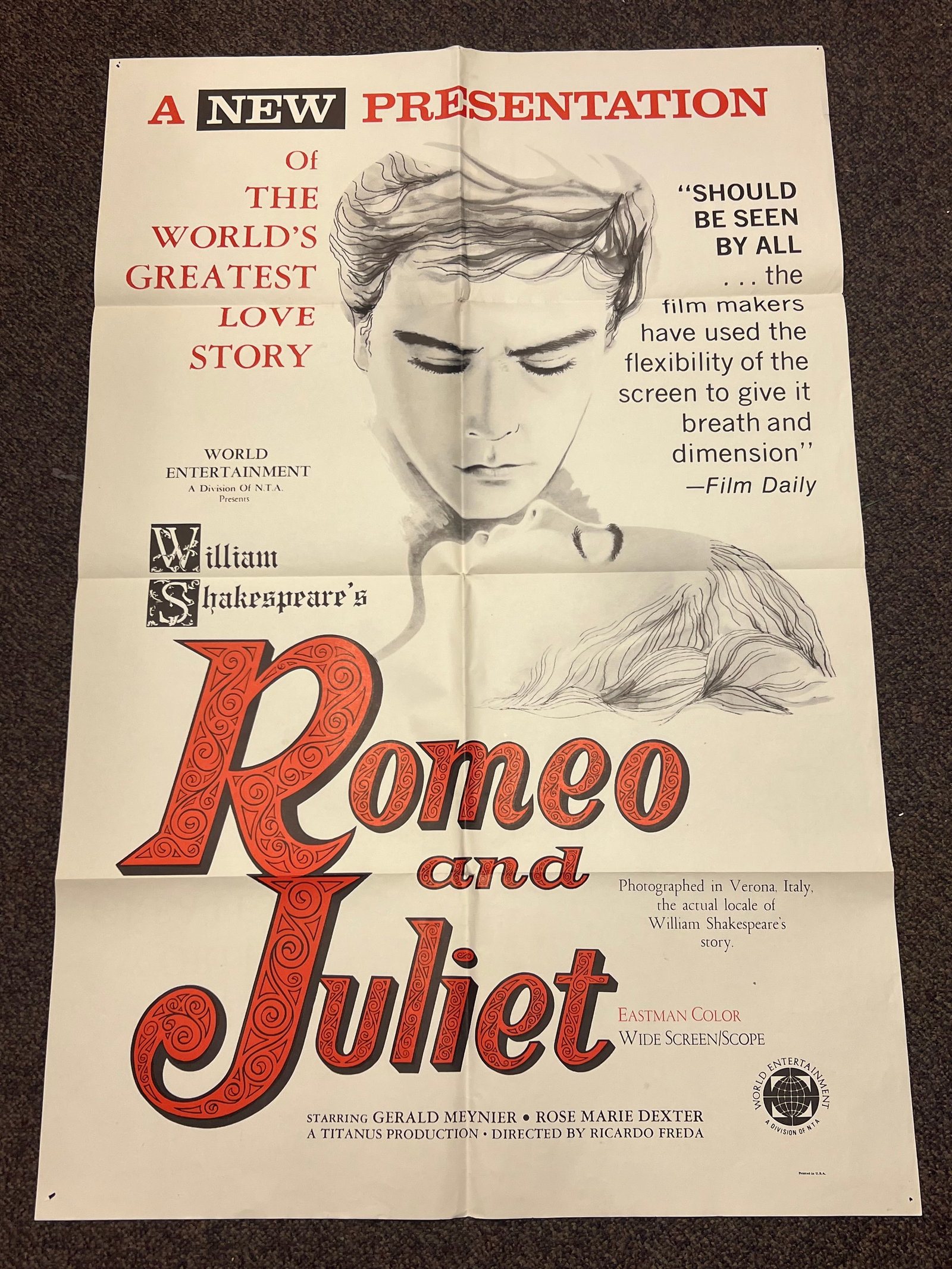 (7)1950-1977 Original Movie Posters - 1950 Rogue River, 1961 Betrayed, 1969 The Only Game in Town,: (7)1950-1977 Original Movie Posters - 1950 Rogue River, 1961 Betrayed, 1969 The Only Game in Town, 1970 In Search of Gregory, 1973 The Neptune - See Photos for Condition -
