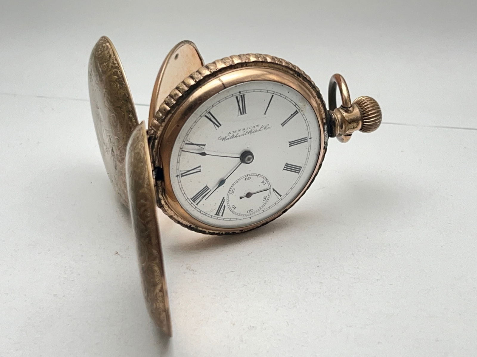 Atq American Waltham 14K G.F. Pocket Watch - Bates & Bacon Puritan 14K G.F. Double Hunter Case (1 of 7)