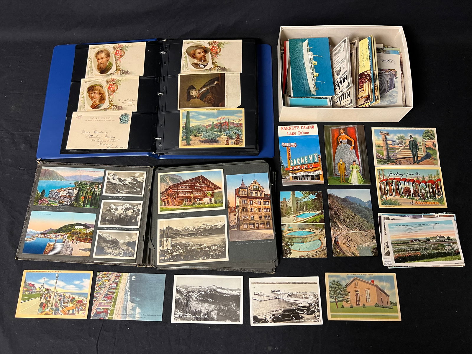 Lot Asst Antique / Vintage Postcards - Used / UnUsed Some w/ Stamps - Missions, Casinos, Landscapes, (1 of 18)