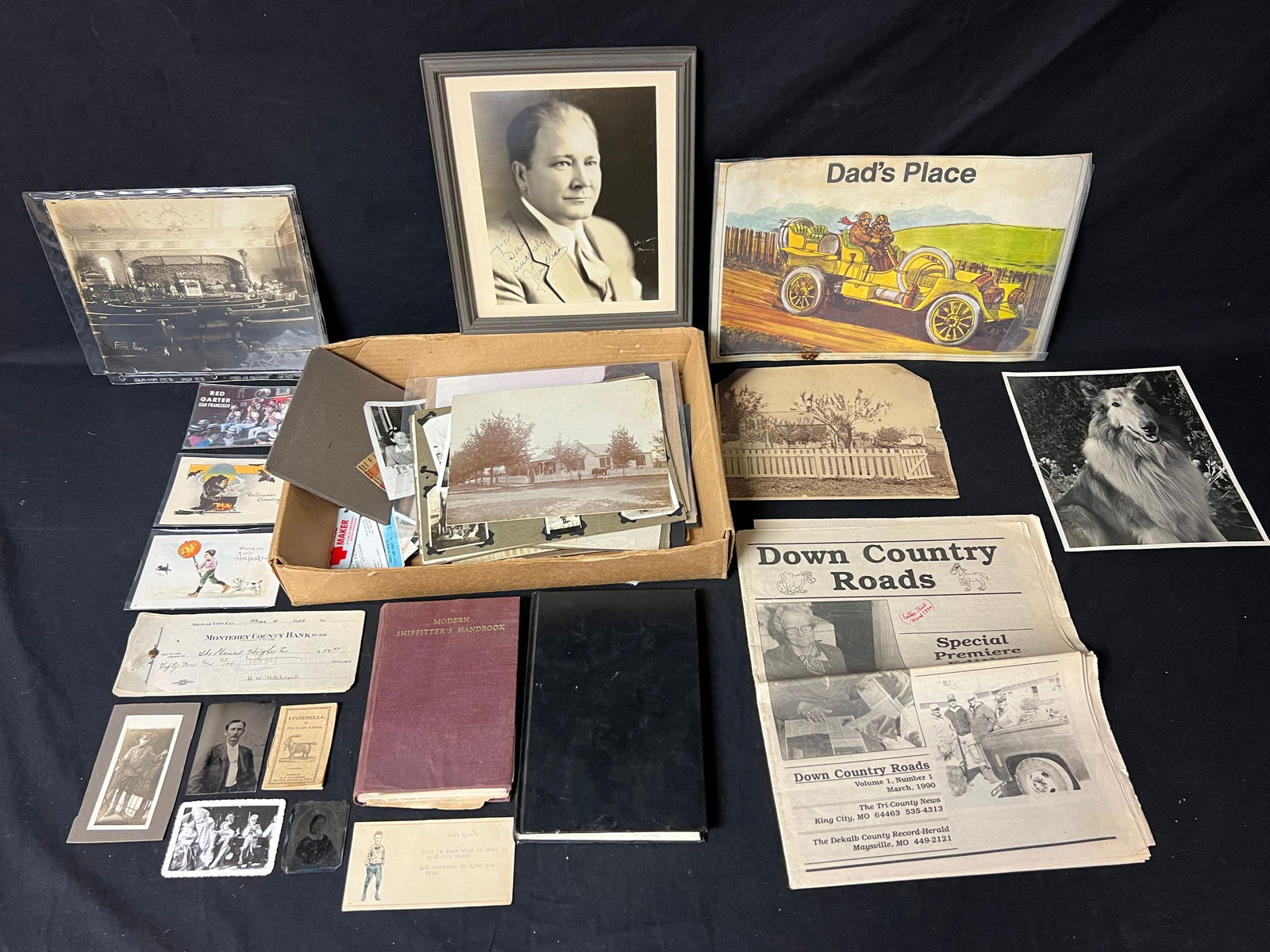 Atq/ Vtg Ephemera - Tin Types, 1920s Checks,More - Photos, Books, Prints, Postcards, More (1 of 13)