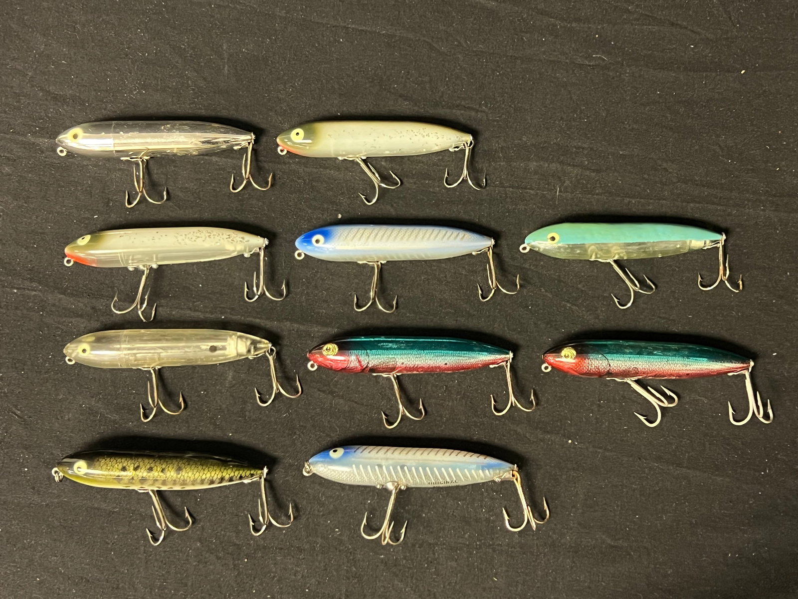 (10)Vintage Heddon Zara Spook Lures 4.5'' - Nose Line Tie (1 of 8)