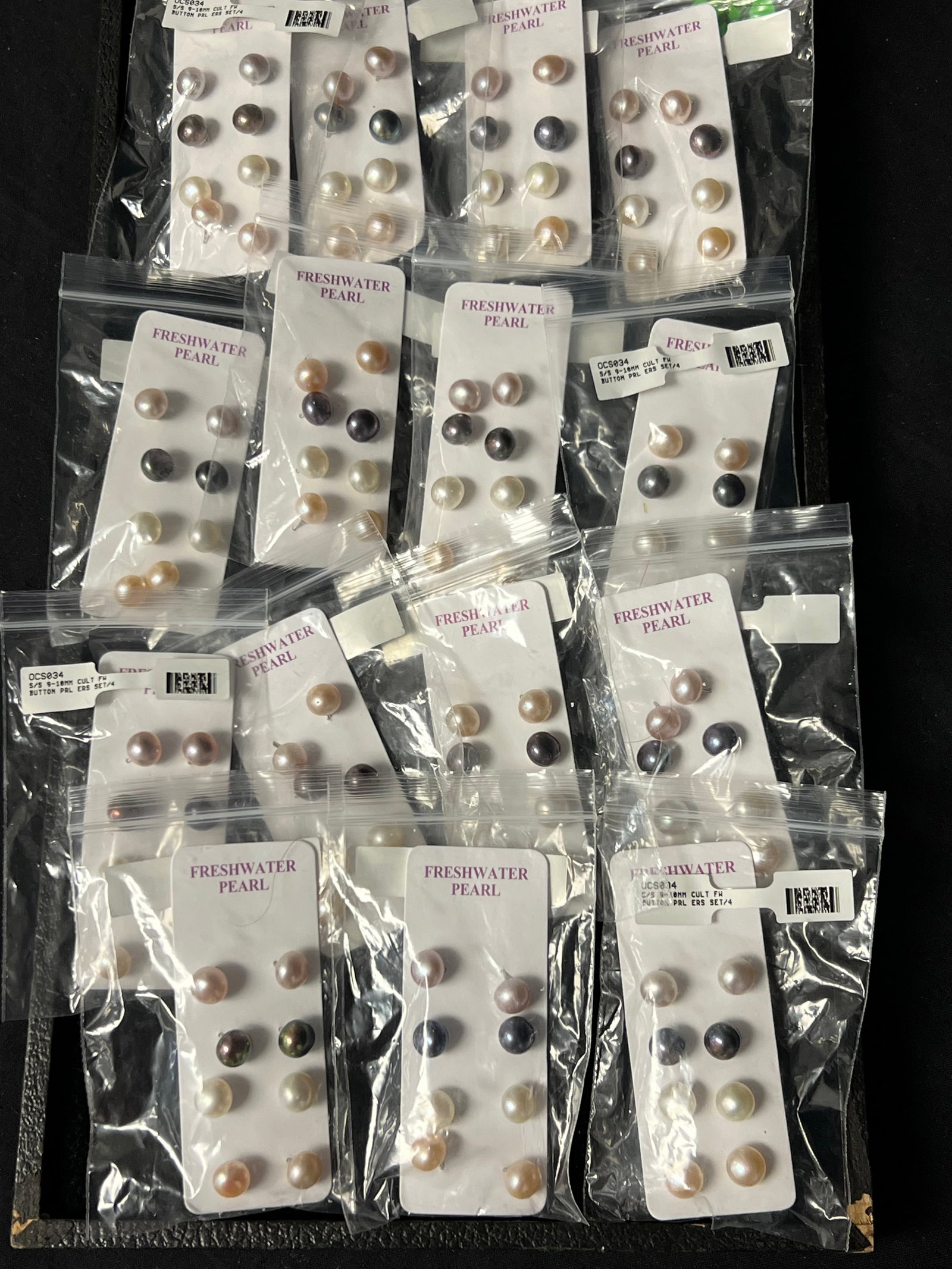 (60)Pr Cultured Pearl Earrings - Various Colors: (60)Pr Cultured Pearl Earrings - Various Colors