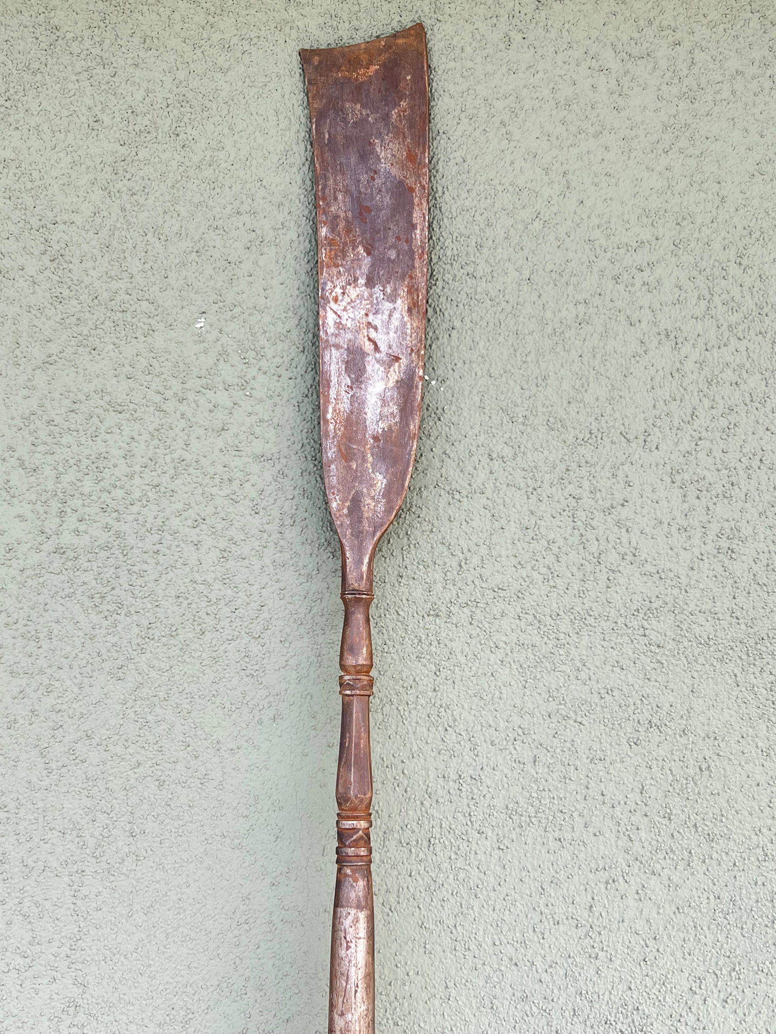 Qing Dynasty Chinese Podao Glaive - Overall 8'1'' , Blade 16'' x 3.5'' - From Local Family Estate,: Qing Dynasty Chinese Podao Glaive - Overall 8'1'' , Blade 16'' x 3.5'' - From Local Family Estate, Item in Family for 4 Generations -