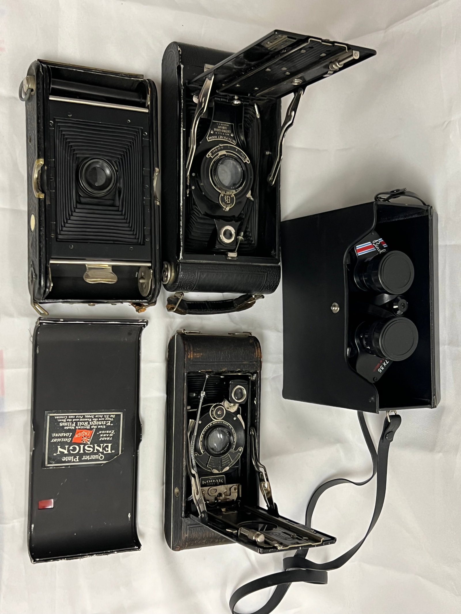 Atq / Vtg Kodak No.1A + 3A, Ensign,More - British Quarter Plate Camera, (2)Kodak No.1A Series III, (1 of 14)