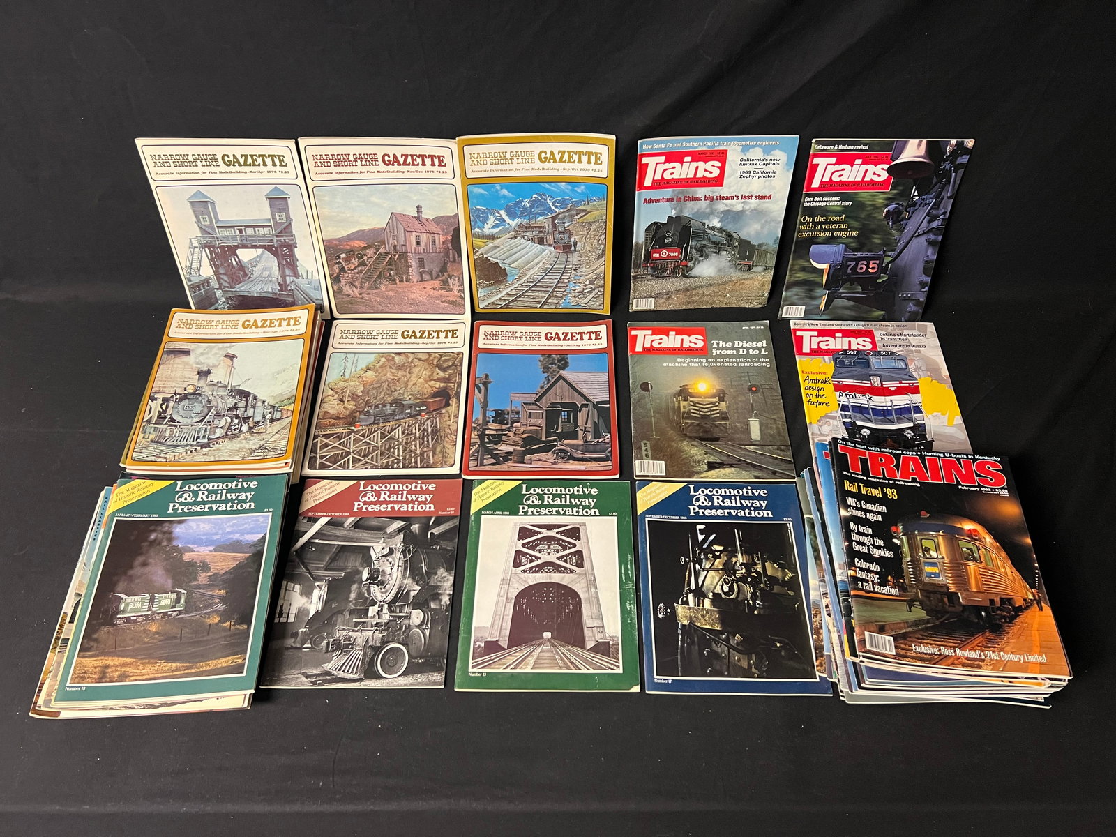 50+ Asst 1978-1990s Train Magazines - Gazette Trains, Locomotive & Railroad, Mainline + More (1 of 6)