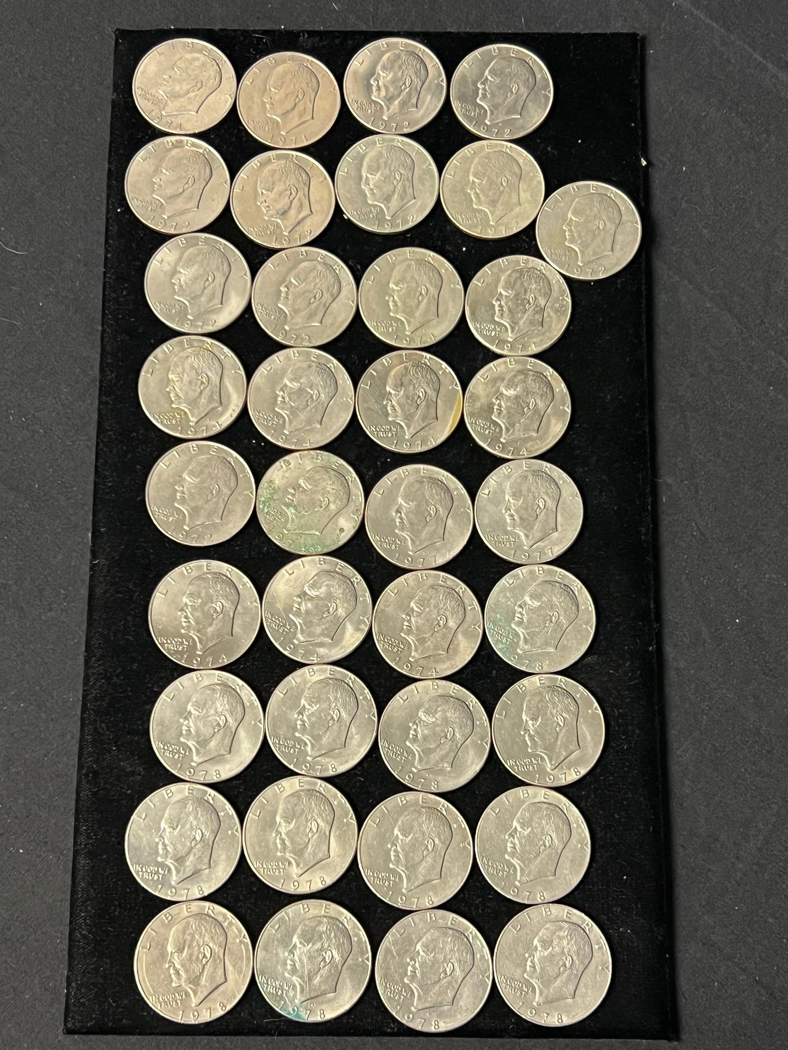 (37)1971-1978 Eisenhower Silver Dollars (1 of 7)