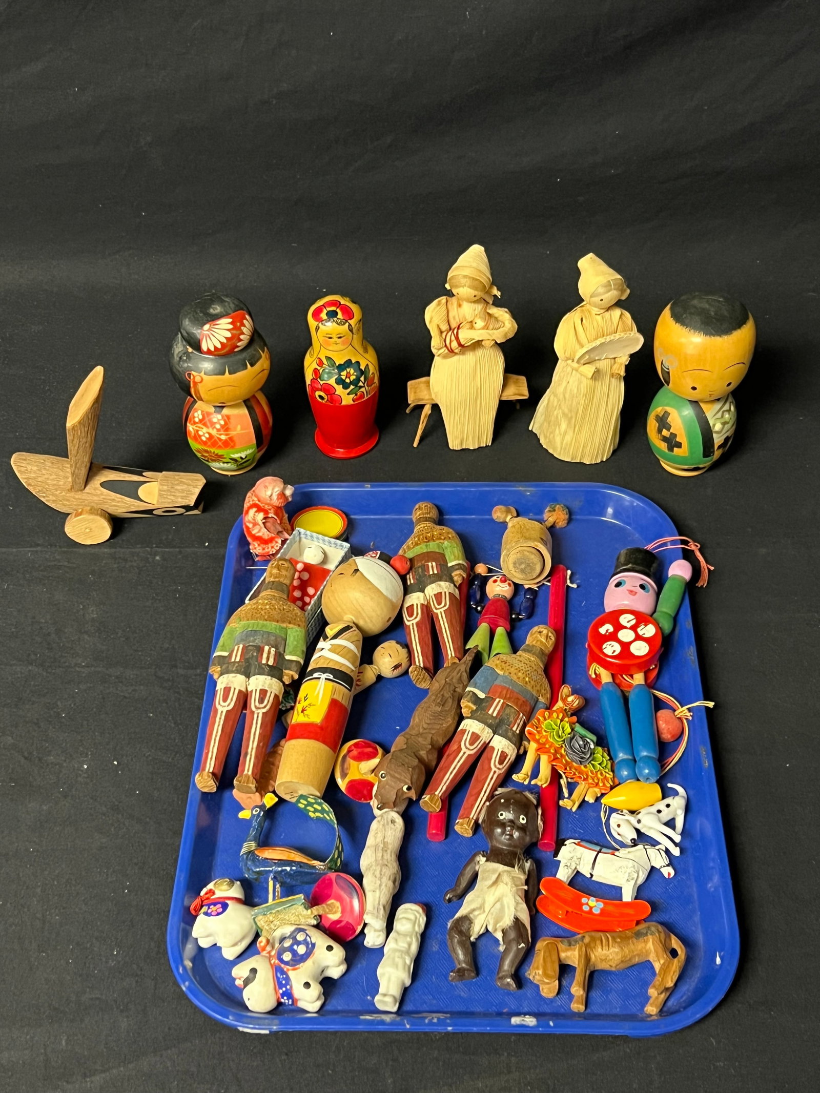 Vintage Figures, Toys, Doll, Carved Wood - Russian Nesting Doll, Black Americana Doll, Porcelain: Vintage Figures, Toys, Doll, Carved Wood - Russian Nesting Doll, Black Americana Doll, Porcelain Figure Dolls, Carved Wood + More