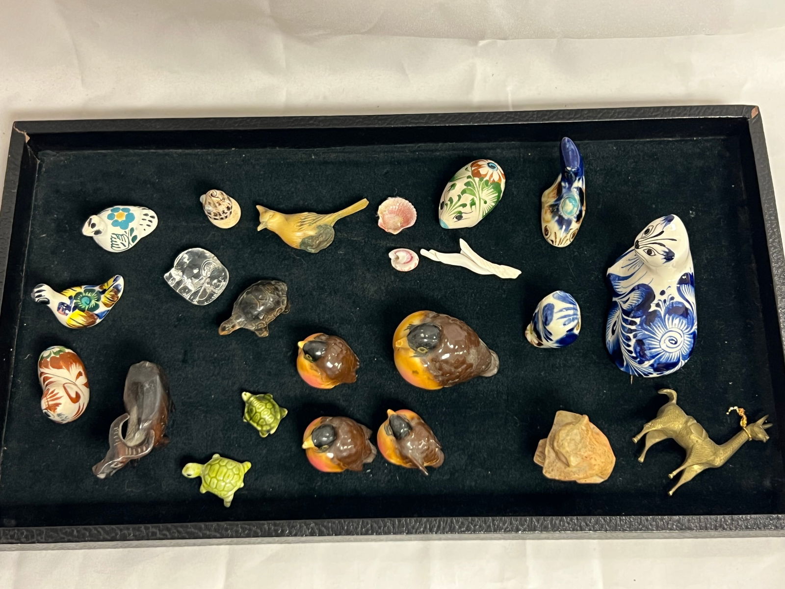 Asst Miniature Figures by Various Makers - Birds, Turtles, Fish, Cat + More (1 of 5)