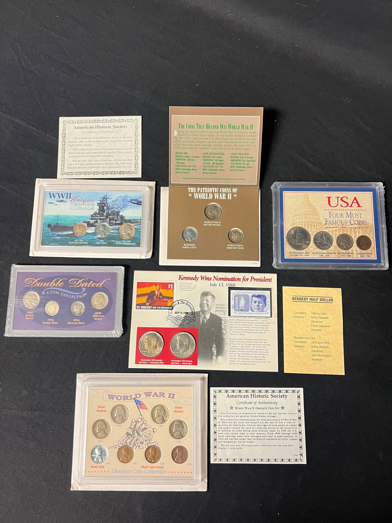US Mint Coins- WWII Obsolete, Double Dated, More - Double Dated Coin Collection w/ COA, (2)WWII (1 of 13)
