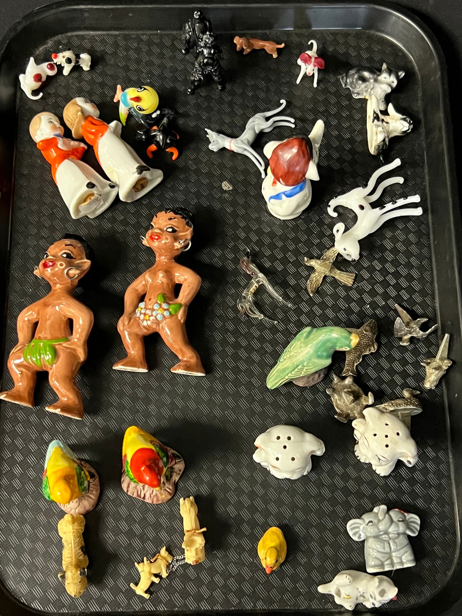 Asst- Reed & Barton Pewter, Miniature Glass, Porcelain - Occupied Japan Figures, Blown Glass, Reed & (1 of 4)