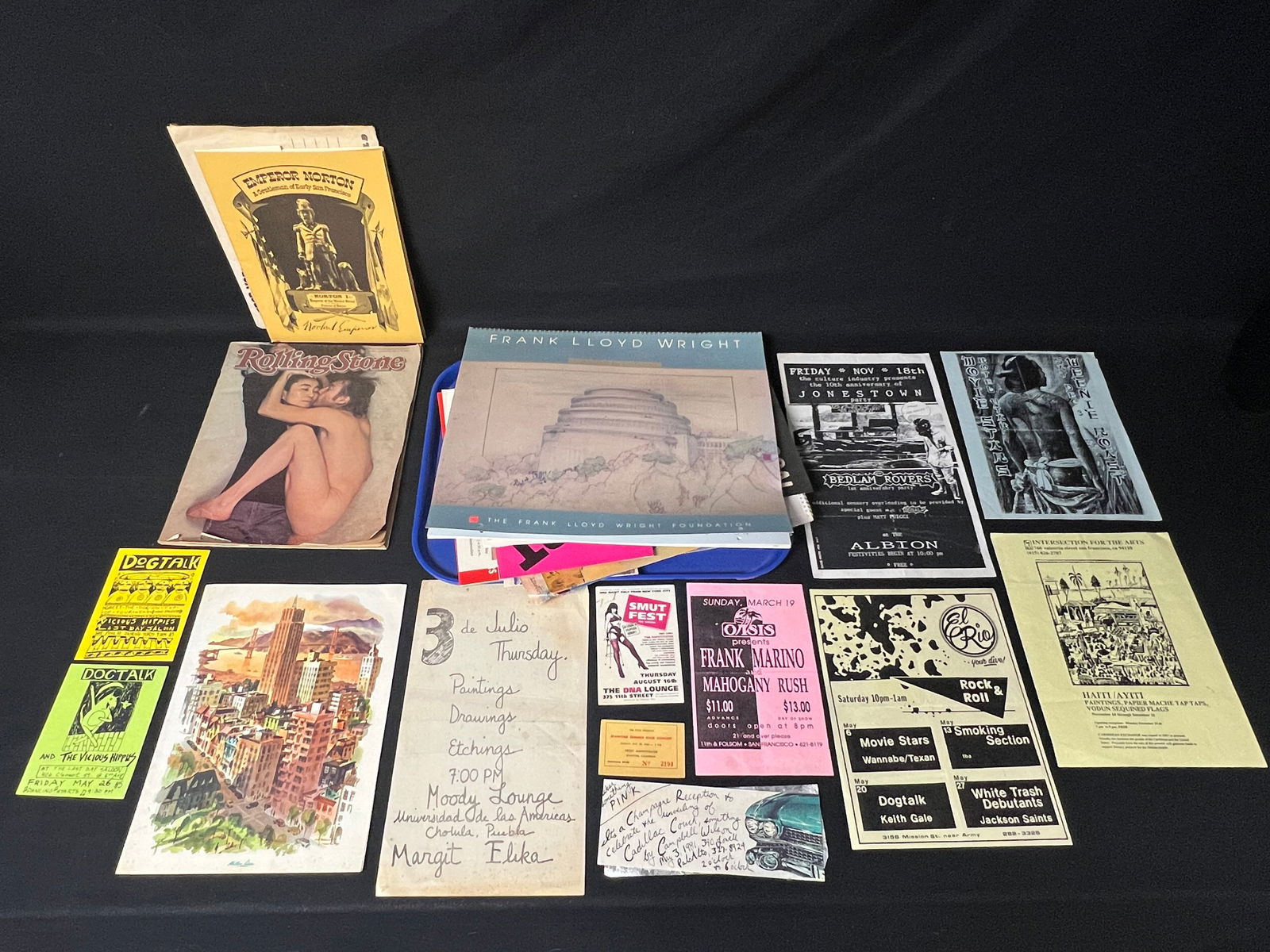 Asst Ephemera,Concert,Event, Autograph,Menu,More - Jan 22nd 1981 Rolling Stones w/ John Lennon, (1 of 14)