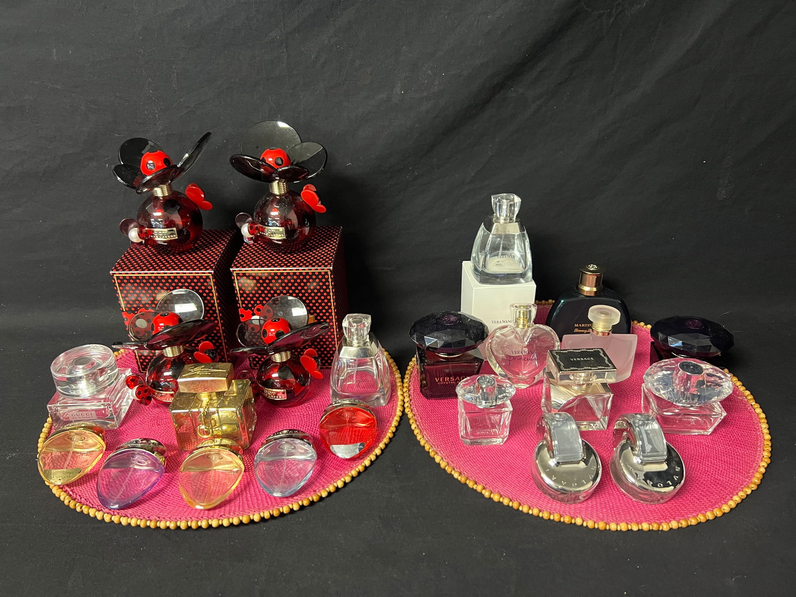 (23)Perfume Bottles- Gucci, Versace,More - 3 w/ Boxes - All Empty Bottles - Marc Jacobs Dot, Bvlgari (1 of 10)