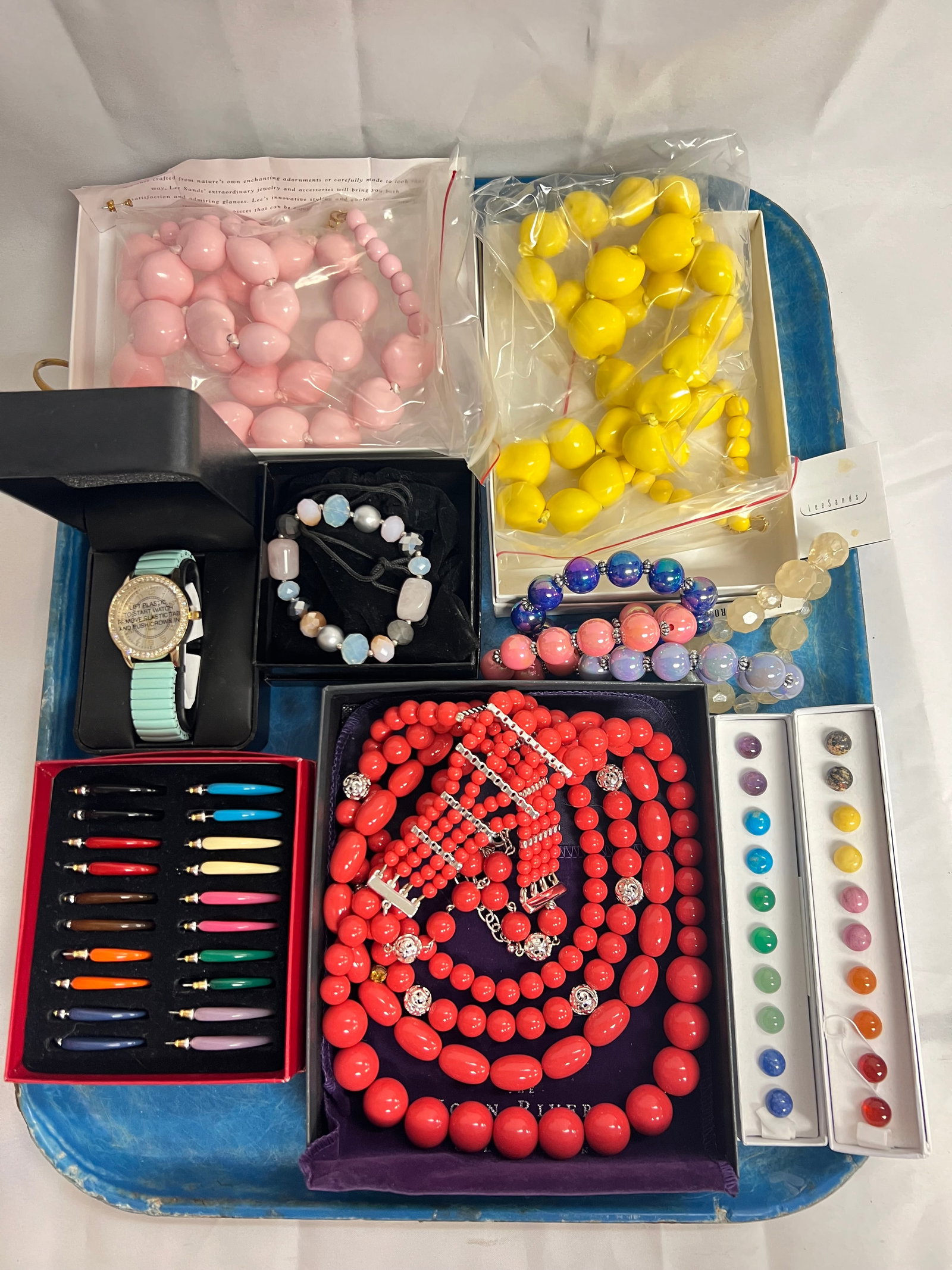 Asst Costume QVC Jewelry , Most w/ Boxes - Asst Earrings, Hoops & Studs - Necklaces, Stone & Asst: Asst Costume QVC Jewelry , Most w/ Boxes - Asst Earrings, Hoops & Studs - Necklaces, Stone & Asst Bracelets