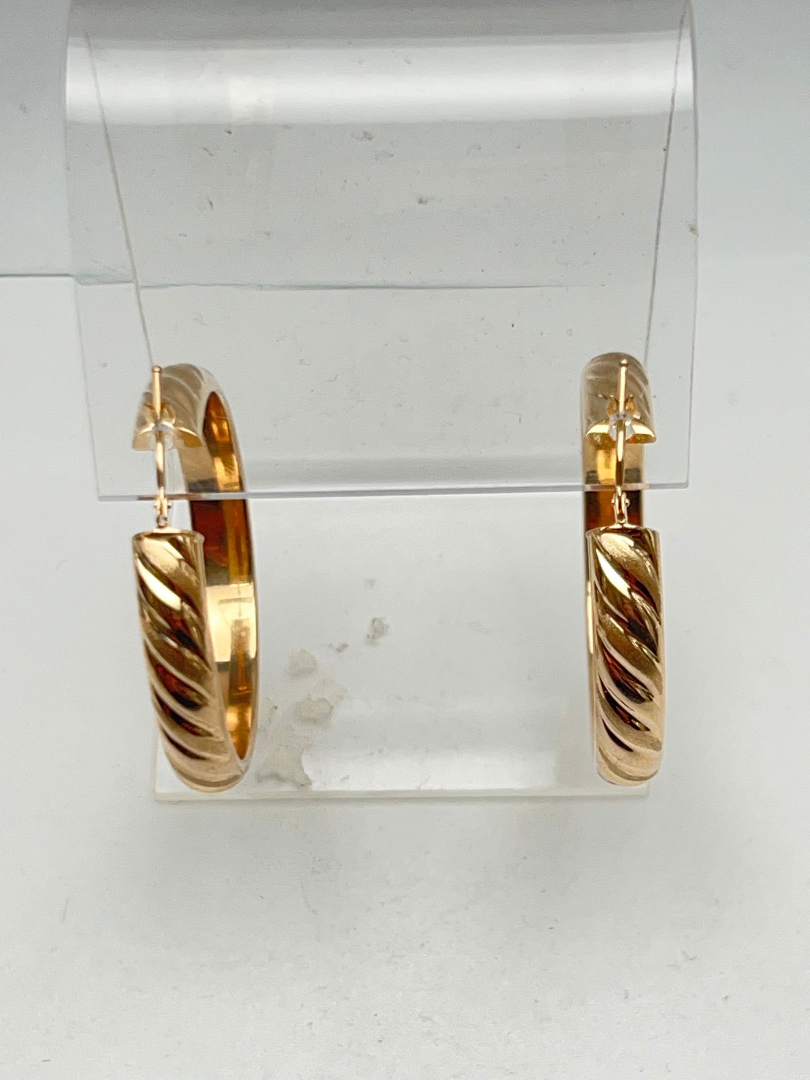 Pr 14K Gold Hoop Earring, 3.97g TW, 1.5'' Hoops - Milor Italy (1 of 3)