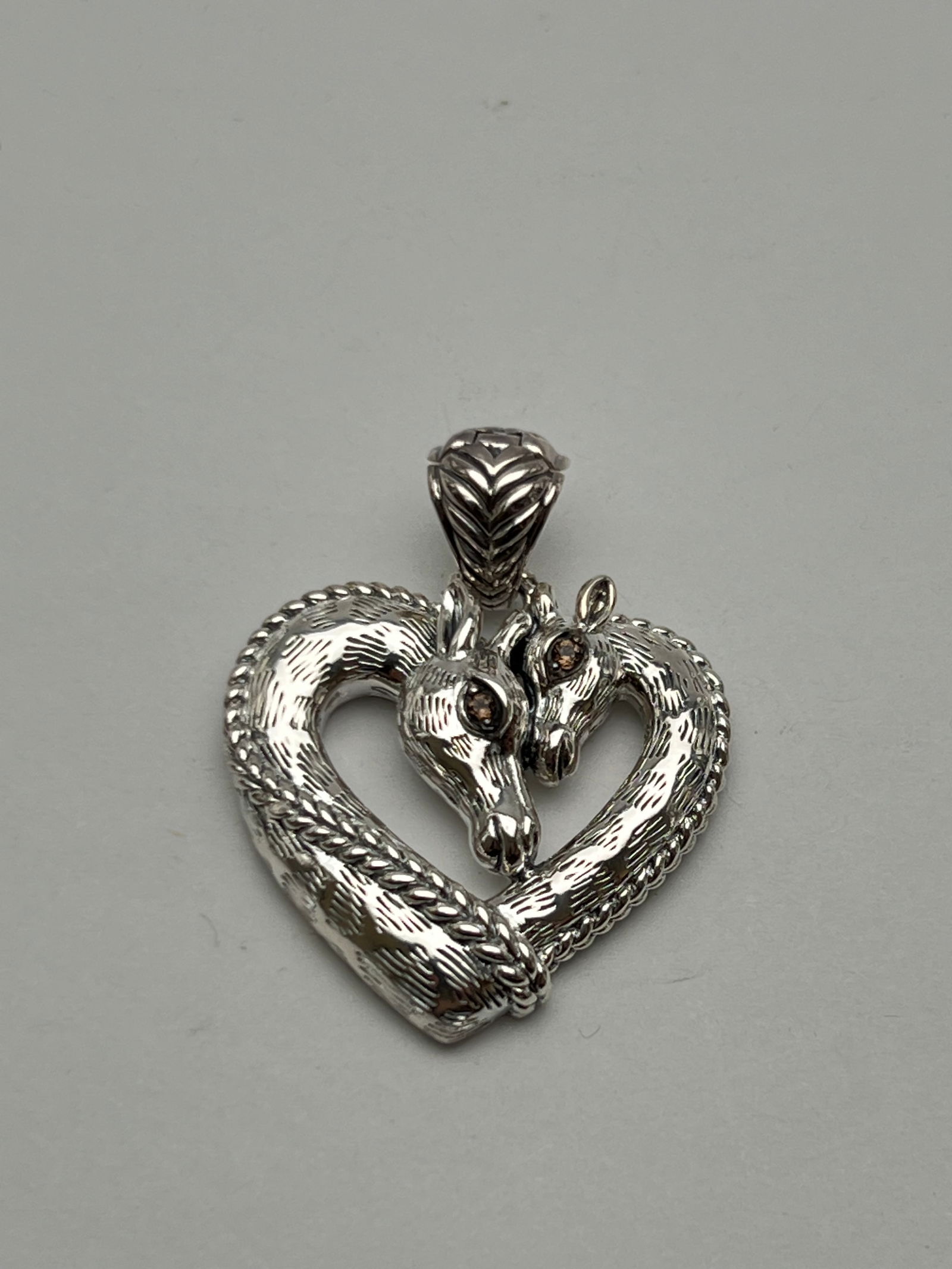 John Hardy JAI Sterling Giraffe Pendant - Heart Enhancer Pendant - Signed Pendant w/ Original Box - (1 of 4)