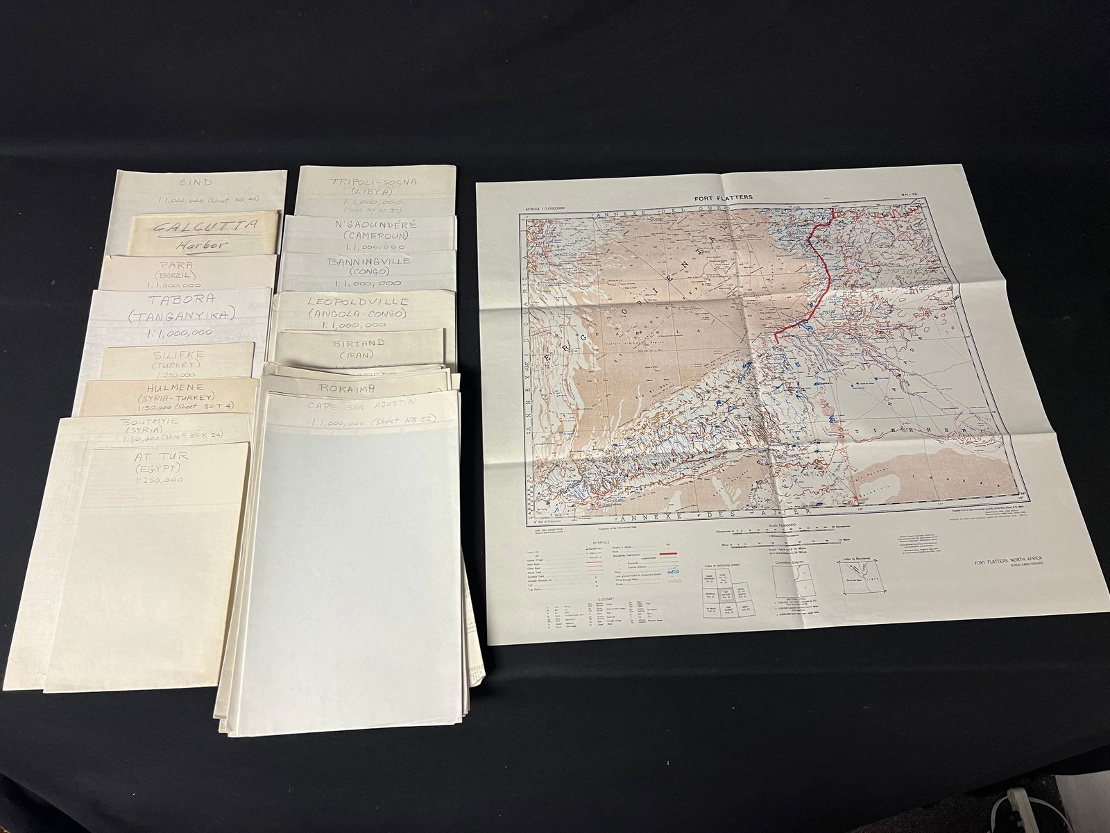 (41)1940s-50s Army Corps World Maps - Army Map Services, Secretary of Navy, (1)Declassified (1 of 12)