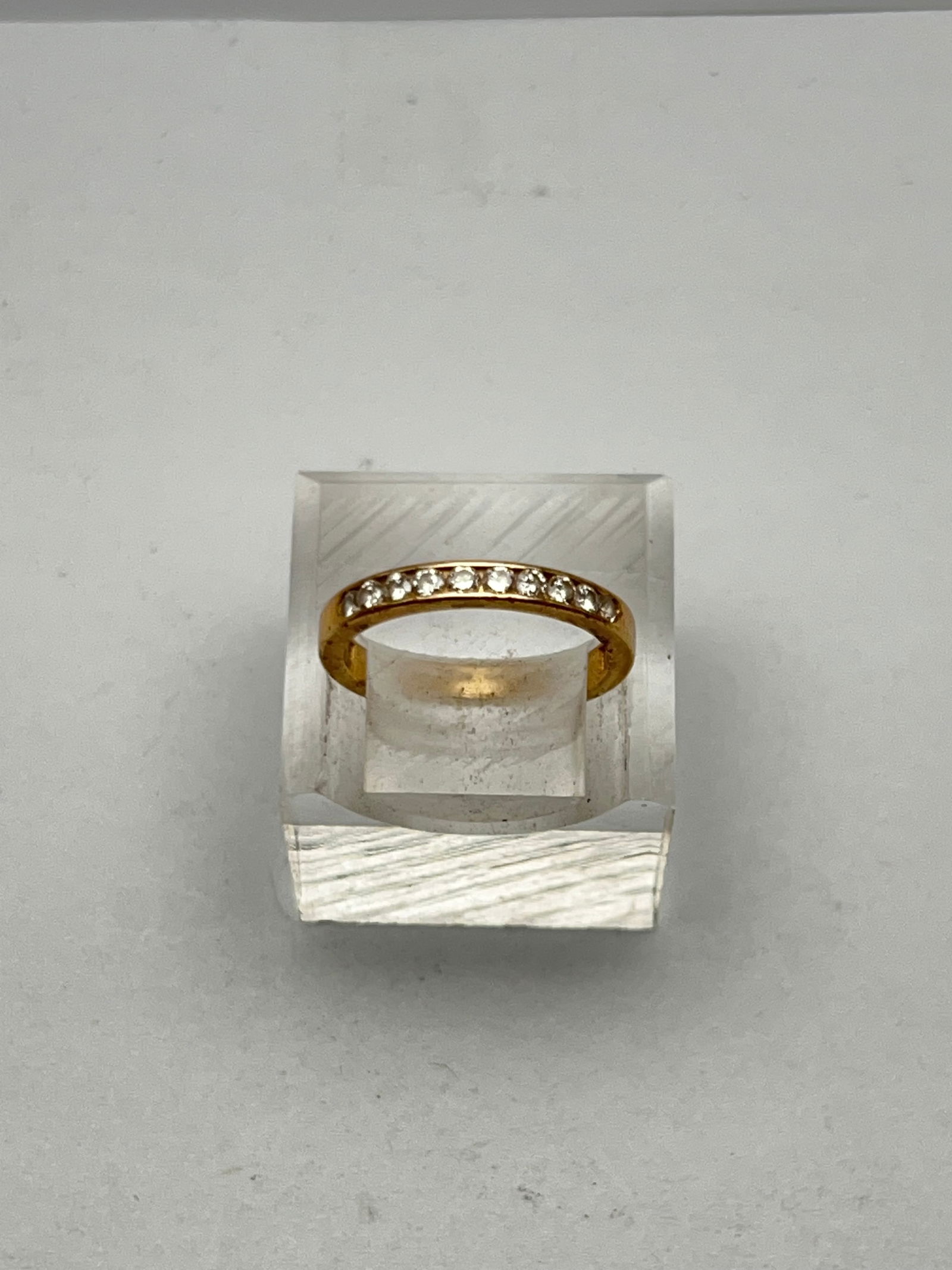 14K Yellow Gold .50ct Diamond 1/2 Eternity Ring - 1/2 Eternity Ring - Color White Si-VS Clarity - Sz (1 of 4)