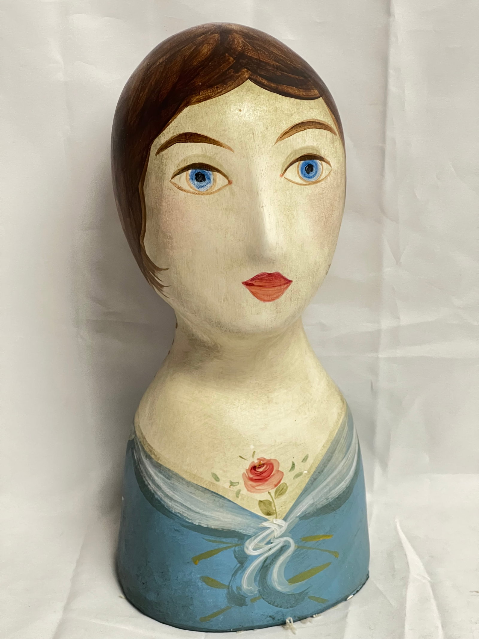 Pierre Deux Josephine Alexander Mannequin Head, Signed: Pierre Deux Josephine Alexander Mannequin Head, Signed On Back - 6'' x 15''T