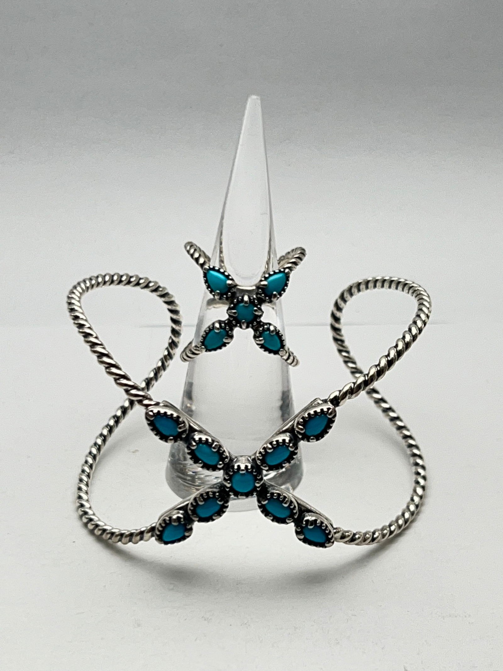 Carolyn Pollack Sterling Ring & Bracelet - New Old Stock w/ Boxes - Matching Set Sterling Rope w/ (1 of 5)