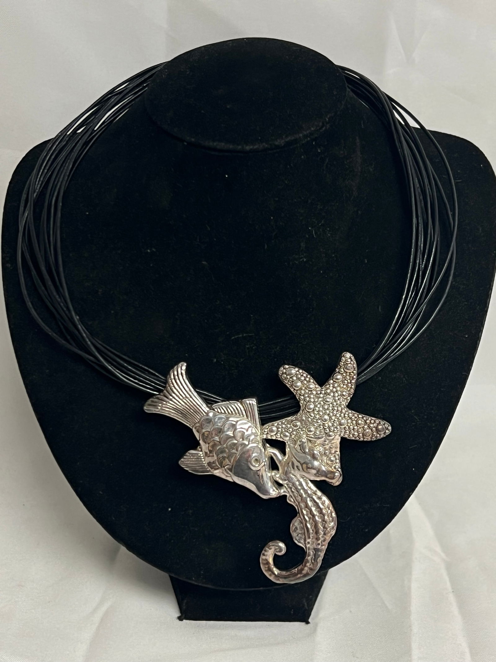 Ross Simons Sterling Sealife Necklace - New Old Stock w/ Tag, Box + Bag (1 of 7)